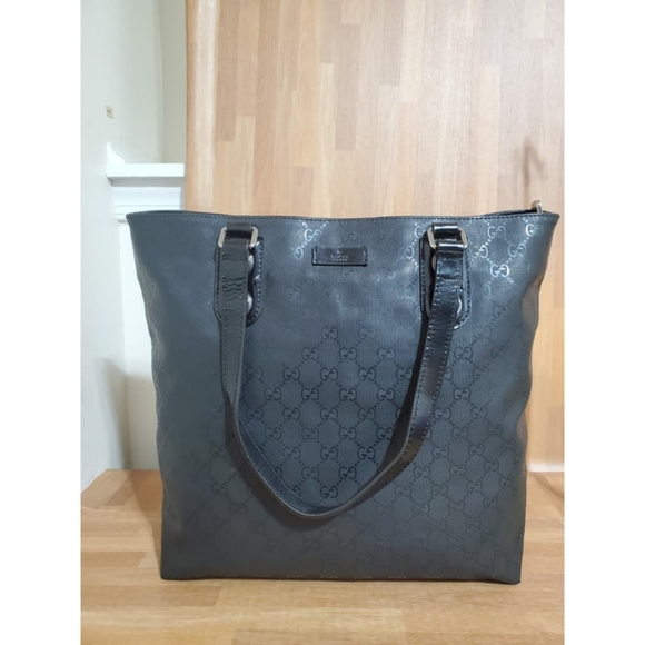Authentic Gucci Imprime Monogram North South Studded Black GG Leather To… - Picture 14 of 16